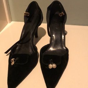 J.Crew Black Velvet Heels
